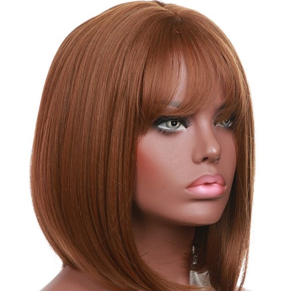 Short Full Bang Straight Bob Synthetic Wig